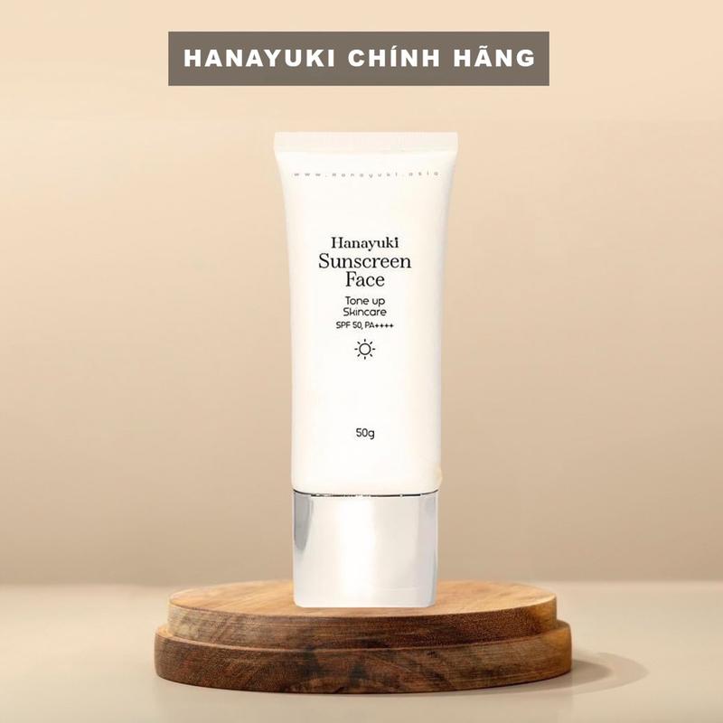 Kem Chống nắng nâng tone Cho Mặt Hanayuki Sunscreen Face Nữ Làm Đẹp Da Dưỡng Ẩm Da  Women Skincare