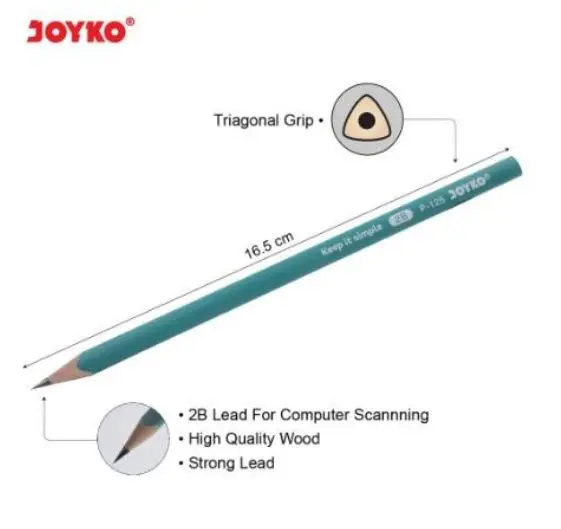 (12pc) Pensil Joyko P 125 Pastel 2B - Pencil Pastel Serut Joyko 3