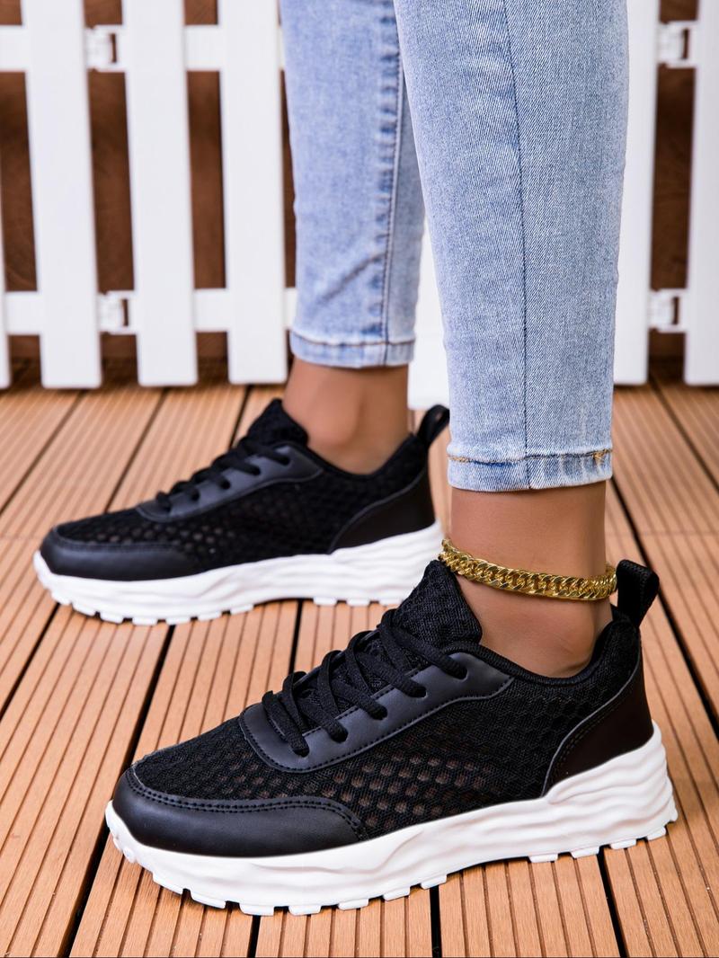 Product Introduction of Women's Fashionable Breathable Mesh Sneakers, Casual Comfortable Sports Running Shoes, All-match Basic Shoes for Daily Wear 8