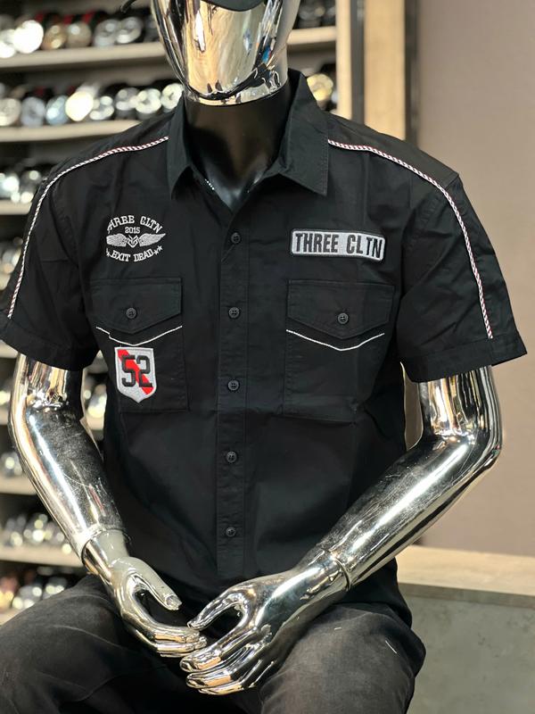 Áo Sơ Mi Trắng Nam Tay Ngắn 2 Màu Viền Thêu Sọc Vai Tag LOGO 52 Chất Vải Áo Kaki 2 Túi Hộp SN1259 - SN1260