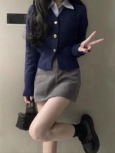 春秋レディースニットセーター、ソリッドカラーカジュアルスタイル、長袖、ゆったりフィット、快適な生地、デイリーウェアに最適
