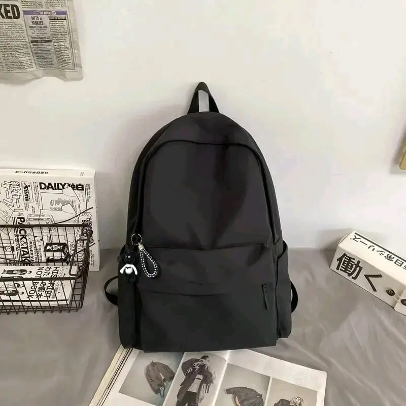 Gratis gantungan boneka tas ransel backpack punggung pria wanita sekolah distro polos murah