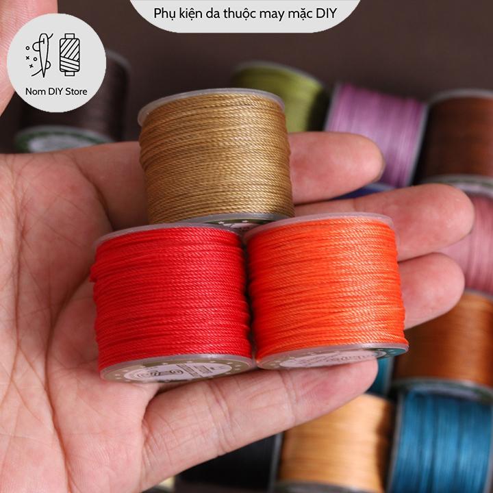 Chỉ Sáp Tròn May Tay 0.6mm Cuộn Dài 20M Dùng Làm Đồ Da Thủ Công Túi Xách Móc Khóa Bóp Ví Handmade DIY