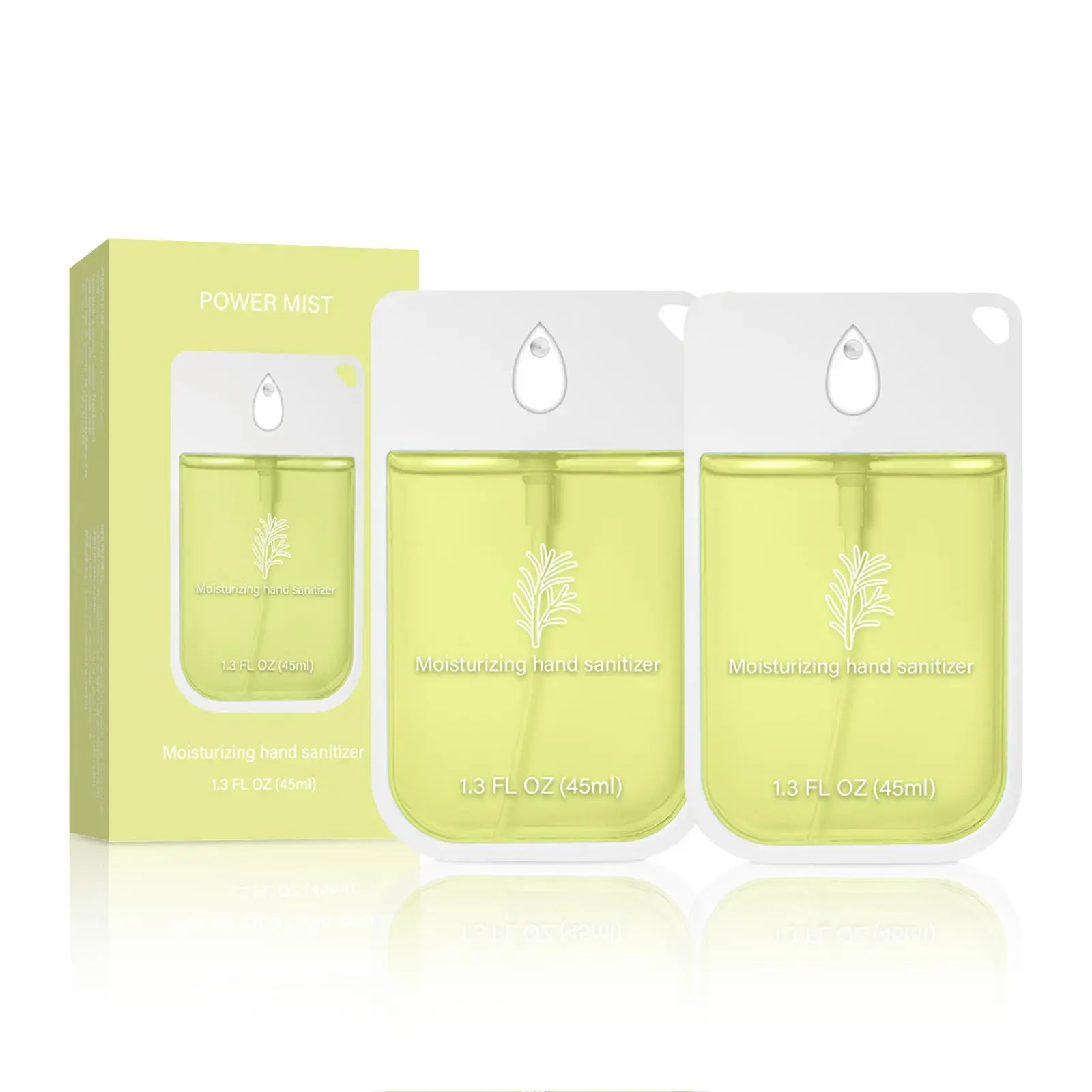 Moisturizing Hand Sanitizer Spray, 2 Counts Portable Travel Hand Cleaning Spray with Fruit and Plant Aroma, Hand Care Product for Women & Men