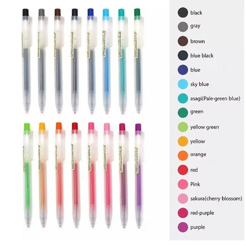 Bút gel Muji nắp bấm 0.5 chính hãng 0