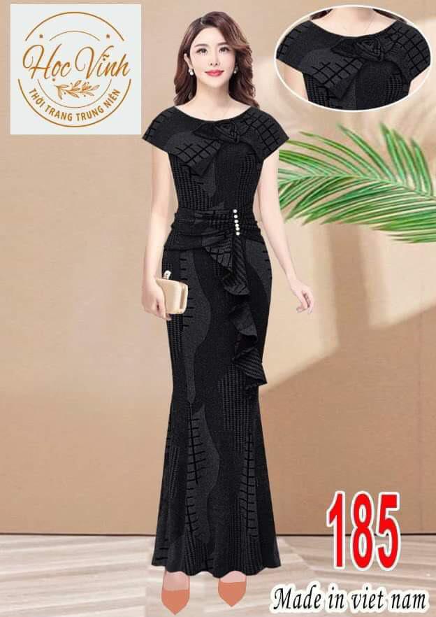 Product Introduction of Dress m185 . ĐẦM TRUNG NIÊN THIẾT KẾ ĐI TIỆC. ĐẦM DẠ HỘI ĐUÔI CÁ CHE KHUYẾT ĐIỂM SIÊU XINH  Women 2
