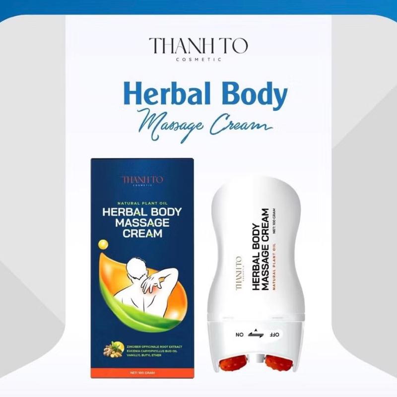  Thanh Lăn Thảo Dược Massage Hỗ Trợ Giảm Nhức Mỏi Cổ Vai Gáy Kem Dầu Herbal Body | Thanh Tô Cosmetic 100ml 
