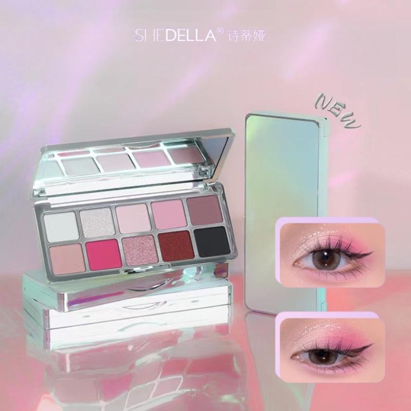 Bảng Phấn Mắt, SHEDELLA, Bảng Phấn Mắt Màu, Bảng Phấn Mắt Mười Màu, Bảng Tạo Đường Viền Trang Điểm, Xu Hướng Mắt Khói