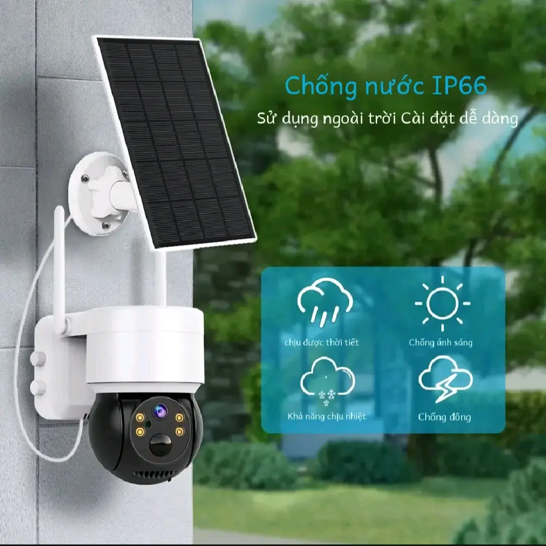 camera wifi YIIot ptz 4mp 2k không dây, sử dụng năng lượng mặt trời, cảm biến thời tiết,ban đêm có màu,tiện lợi dễ lắp đặt mọi vị trí. cam nang ez viz