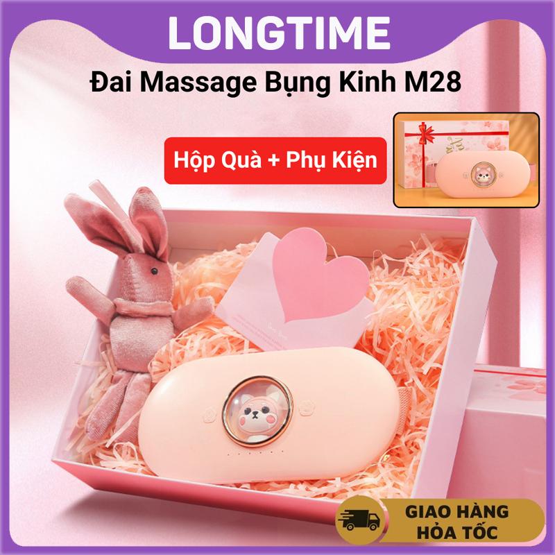 Đai massage bụng kinh M28 chườm nóng giảm đau ngày đèn đỏ phụ nữ tới tháng feelex máy