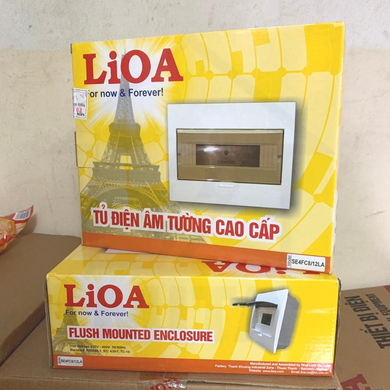 Tủ điện nhựa chứa aptomat Lioa - Tủ điện âm tường gài át - vị trí 2 đến 12 át- MITA 4