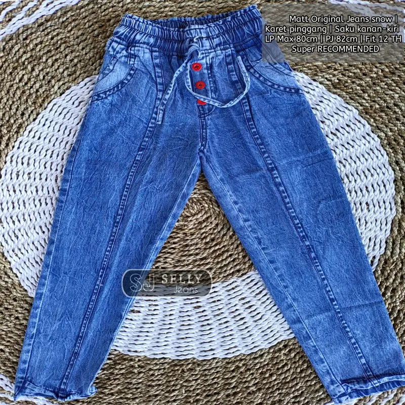 CELANA BAGGY ANAK JEANS PEREMPUAN USIA 2-15 TAHUN 1