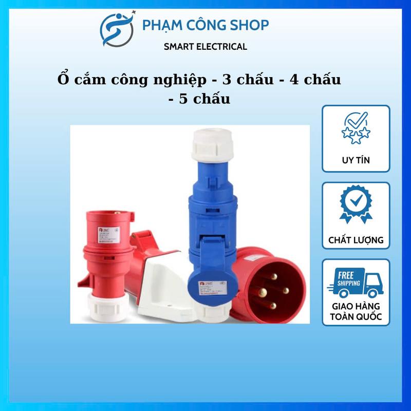 Ổ cắm điện công nghiệp Delixi 3 châu 32a chịu tải, chịu nhiệt, chống cháy
