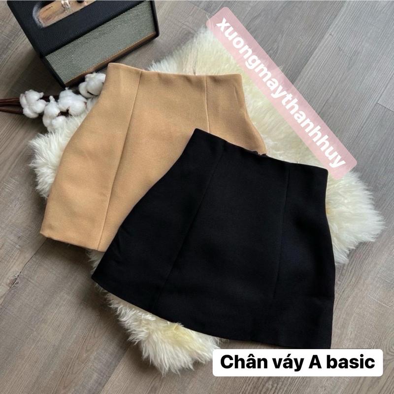 Chân váy chữ a cạp cao chất tuyết mưa có quần bảo hộ Ko Có Túi -566