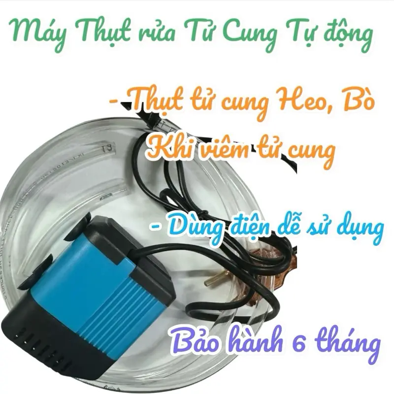 Máy Thụt rửa tử cung Heo, Bò - Tự động- Dùng điện,( Tặng 2 que phối )