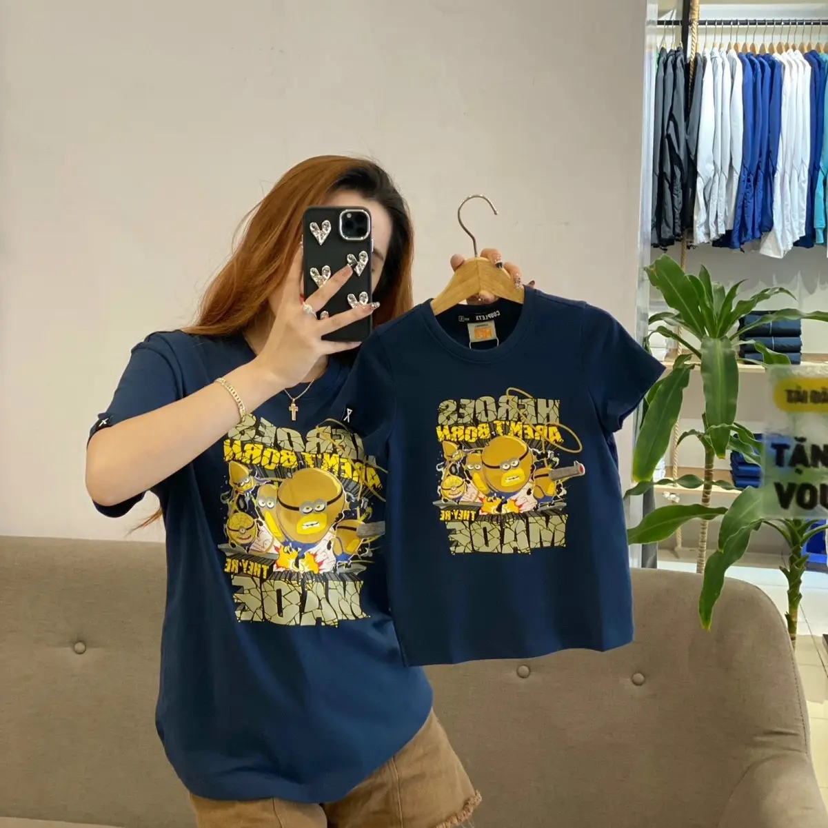 Áo Thun Nữ In hình Minions In Hero WTS 2378 Top Women