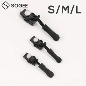 SOGEE - Pengganti Resleting Rusak Pakaian Repair Zipper Lock Universal S/M/L Hitam Material Kuat Anti Karat Mekanisme Pegas Teruji Resleting Universal