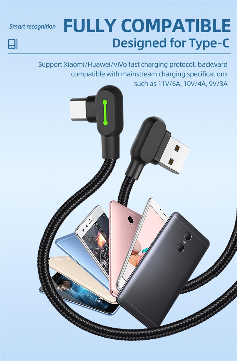 Product Introduction of Lovebay 3M USB Cable Fast Charging Cable Type C LED Phone Charger Data Cord For Huawei Xiaomi Samsung Phone Charger Fast Cable Smartphone Cellphone 13