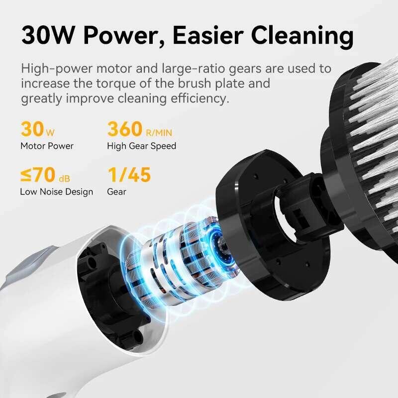 Cordless Cleaning Brush 7-in-1 Bathroom Window Electric Spin Cleaner Kitchen Toilet Automotive Household Rotate Clean 1