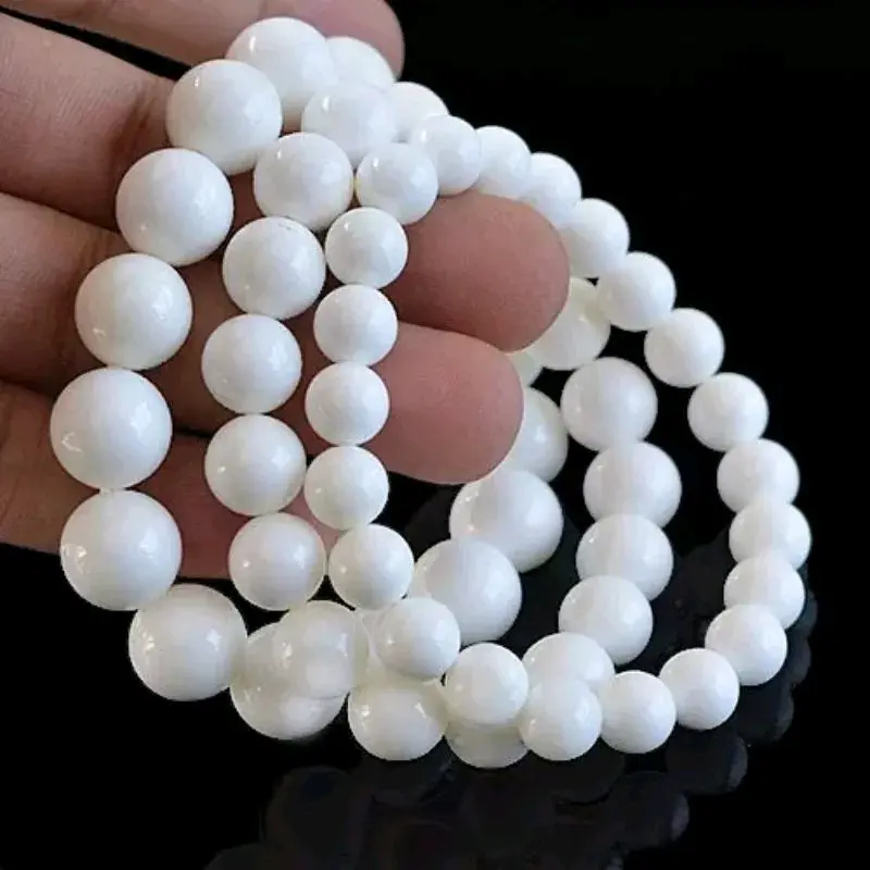 Gelang Batu Alam Natural Giok Putih Salju. Natural Stone 0