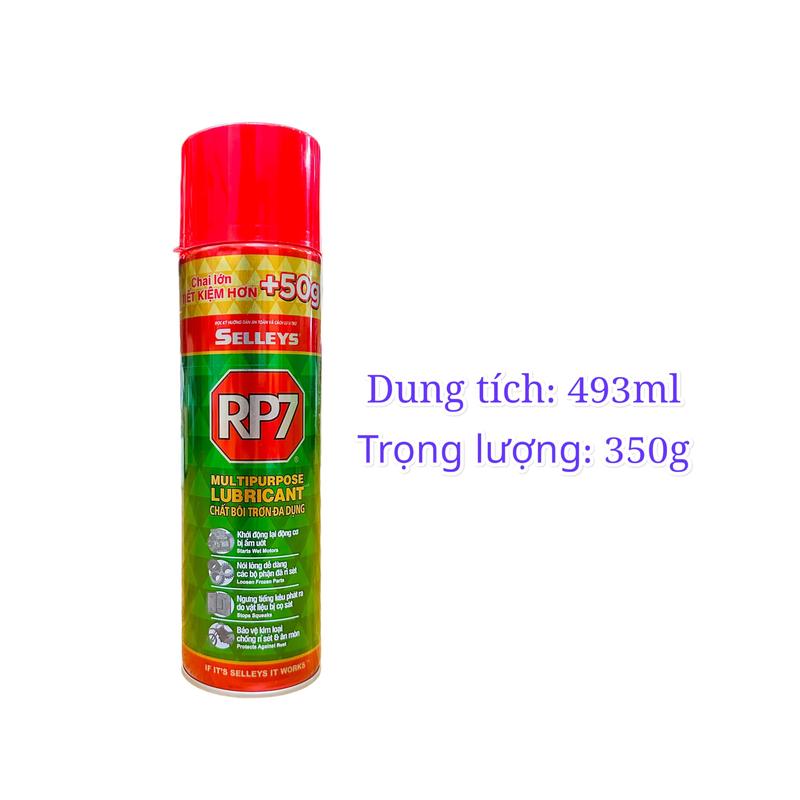 RP7 Loại To Chai Xịt Bôi Trơn Đa Năng Rp7 Loại Lớn 493ml 350g Mùi Vani Làm Sạch Phá Rỉ Sét Bôi Trơn Chi Tiết Cơ Khí Phụ Tùng
