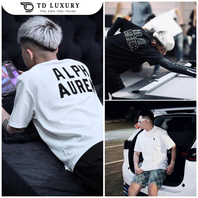 Áo Thun Thêu Hình Ngựa Phối Chữ in Xù Sau Lưng, nam nữ Chất vải Cotton Dày Dặn, Hàng Siêu Cấp hottrend Menswear