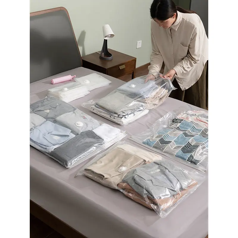 Plastik kompresi vakum/alat vacum baju dan plastik nya/vacuum bag travel/plastik vacum baju/Vakum Baju Pakaian - Qiqi Treasure 8