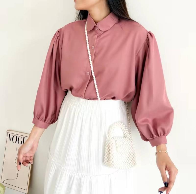 Elze Blouse Polos Shakilla Baju Atasan Wanita Kekinian Lengan Balon 4