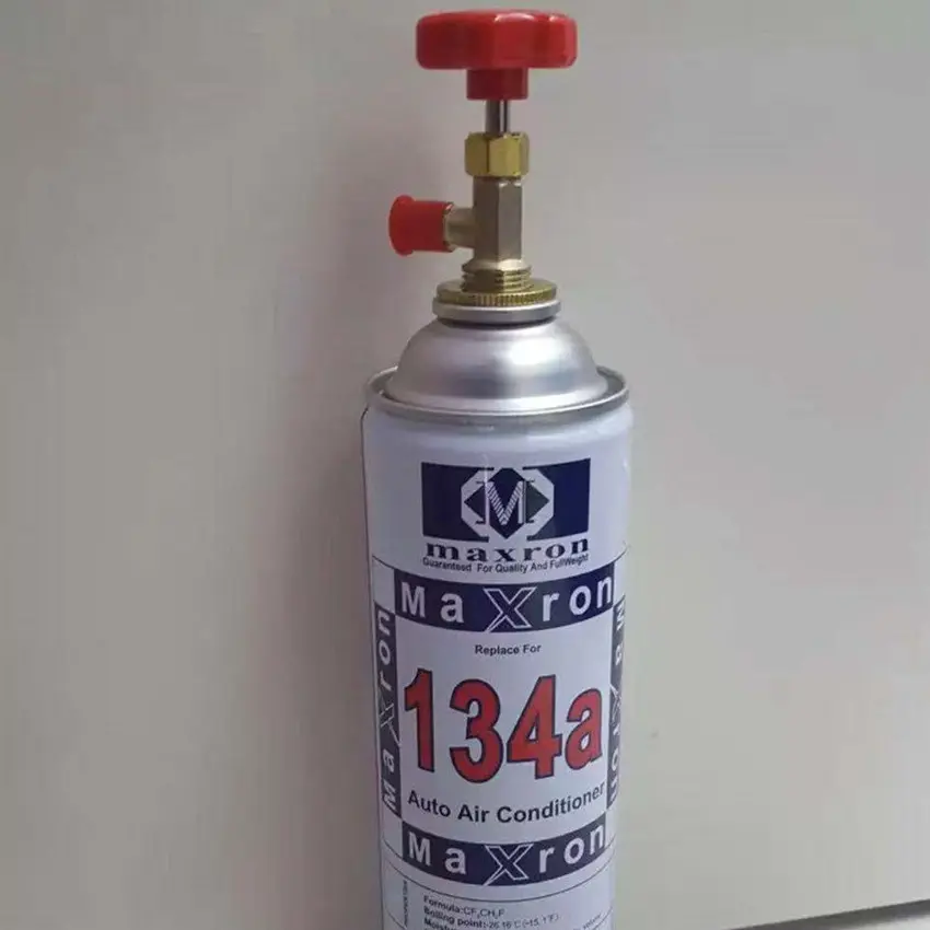 น้ำยาแอร์ R134A, 1กระป๋อง 1000g+พร้อมวาล์วหัวเปิดปิดน้ำยาR134a