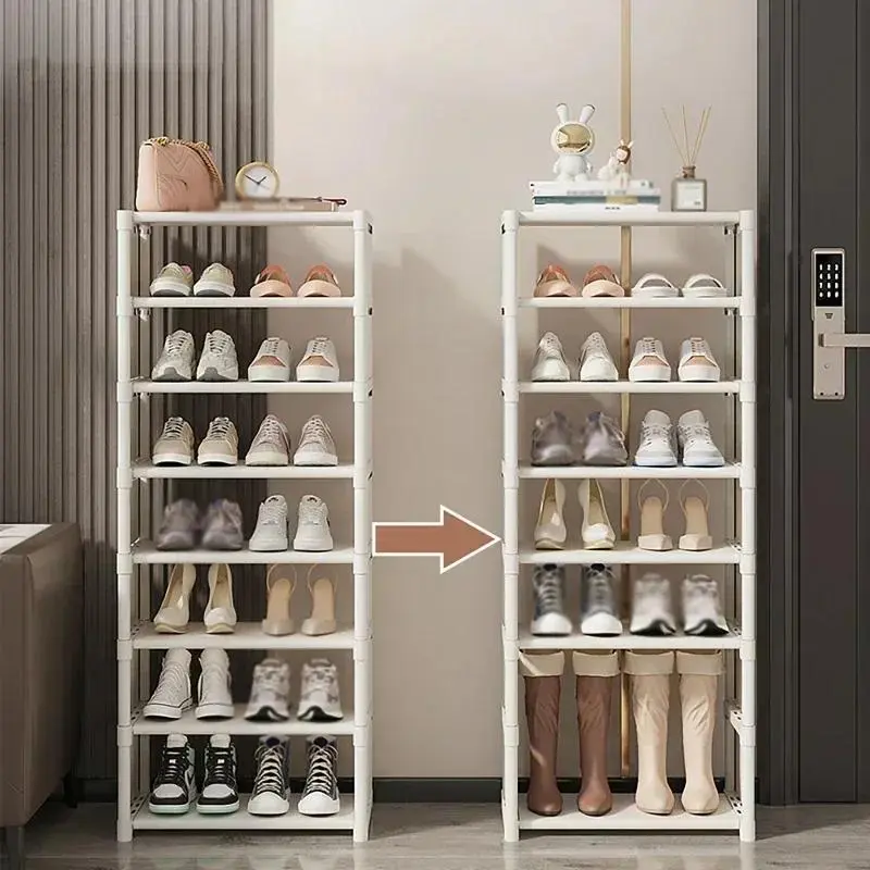 Shoe Rack, 1 Count/10pcs Multi-layer Shoe Storage Rack, Space Saving Sneakers Organizer, Shoes Shelf for Home Living Room Bedroom Dormitory Office