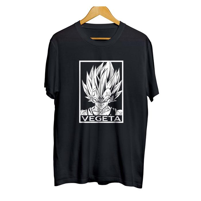 Gambar Kaos distro anime VEGETA - DRAGON BALL material cotton combed 30s dari mangjapan Kab.Ciamis Tokopedia
