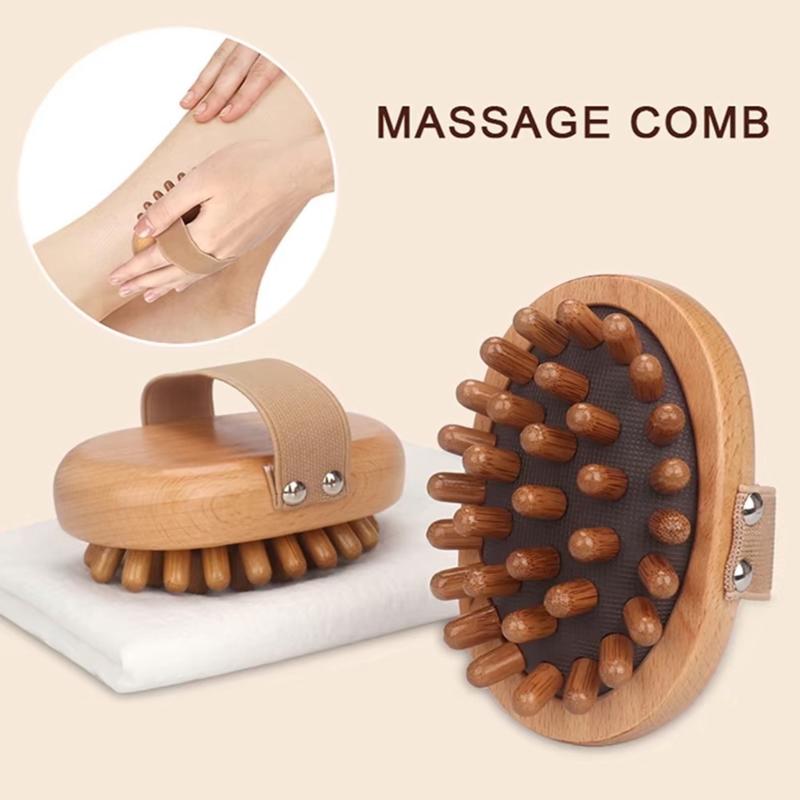   HCM  Dụng cụ mát xa toàn thân bằng gỗ cầm tay Lược đệm không khí Massage cơ thể Kinh tuyến Chăm sóc sức khỏe Lược chải tóc Chăm sóc tóc Da đầu Khỏe mạnh luoc matxa conlan 
