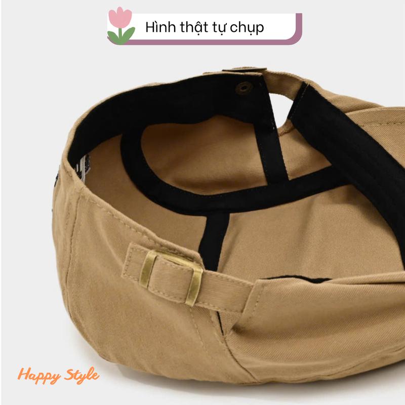 Product Introduction of Mũ Beret Kaki Trơn Nón Mỏ Vịt Thêu Chất Vải Cotton Form Mềm Phong Cách Cổ Điển Cho Nam Nữ - N243 3