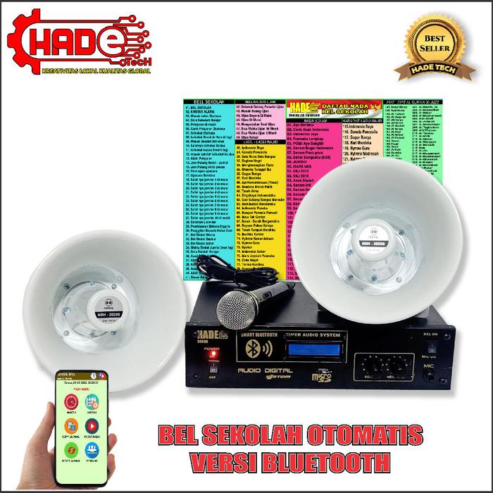 Gambar Bel Sekolah Otomatis Android Setting Via Bluetooth 2 speaker lengkap dari Cv.Hadetech Berkah Kab. Garut Tokopedia