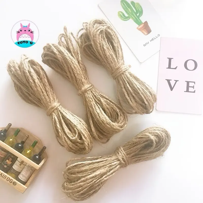Cuộn dây thừng gai (30m), dây thừng vintage trang trí, làm đồ hanmade Diy 2