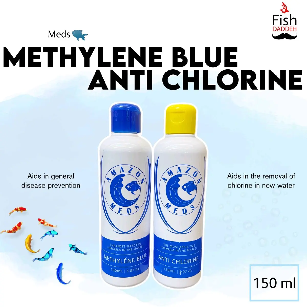 Methylene Blue & Anti-Chlorine 150ml