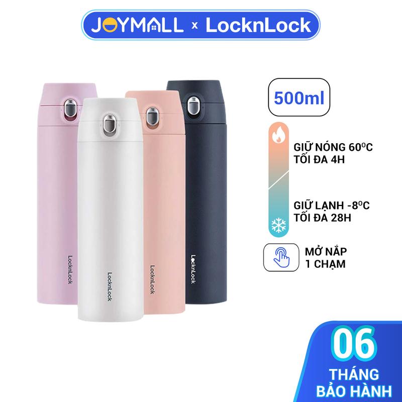 Bình Giữ Nhiệt LocknLock LHC3257 Featherlight One Touch Tumbler 500ml, Hàng…