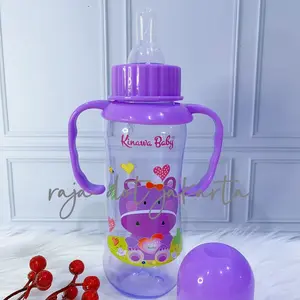 Botol susu WARNA 250ml ATAU 125ml kinawa baby dengan gagang - botol susu unik Accessories Pink Biru Bayi Minum Bottle Ungu