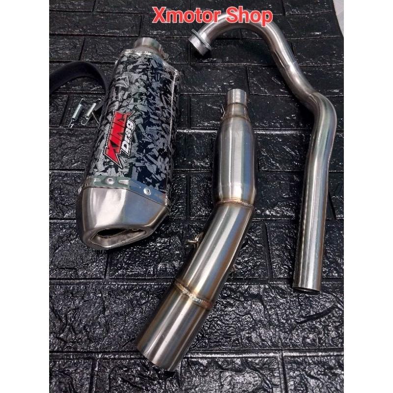 PÔ KING DRAG gồm cổ giảm thanh gắn Wave Dream Sirius Jupiter axelo future Exciter Winer Sonic Raider Satria Gsx