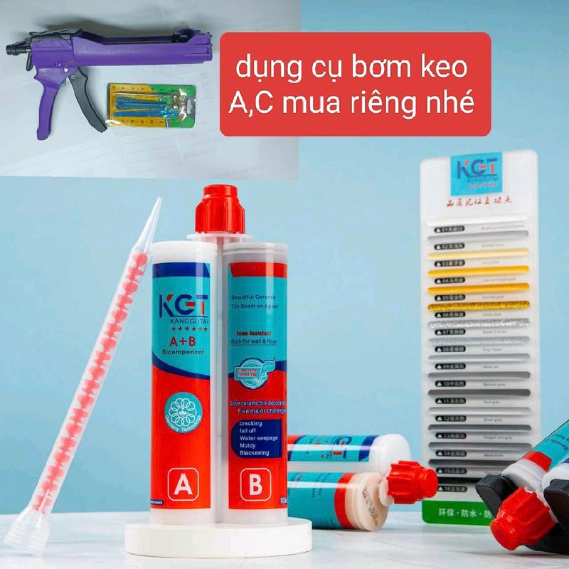 Keo Loại 1 Keo Chà Ron Gạch Epoxy 2 Thành Phần KGT - Sản Phẩm Dễ Vệ Sinh Đường Ron Gạch CHAI LẺ
