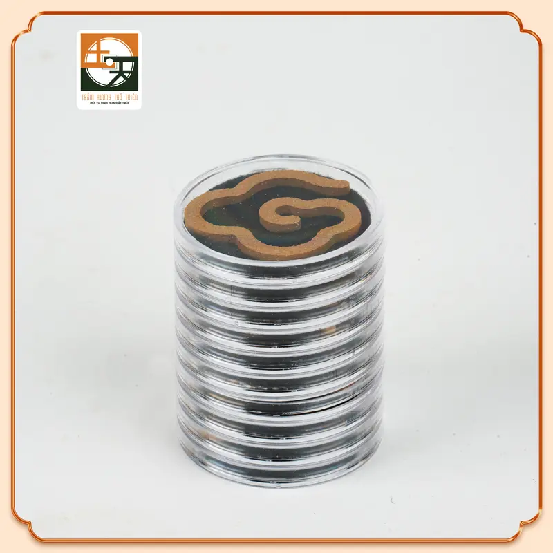 Nhang Trầm Hương Vân Mây Cao Cấp (10 Khoanh) - Tặng Bộ Trải Nghiệm Nụ Trầm Cao Cấp - Trầm Hương Thổ Thiên, Hương Thơm Tự Nhiên, Chất Liệu Cao Cấp - Dầu Thơm Phòng, Nước Hoa 5