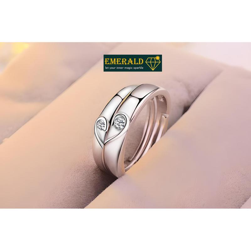 Emerald Jewelry - 0.2CT Cincin Silver 925 Lapis Emas 18K - Ring Moissanite Perhiasan Wanita Maddie 3