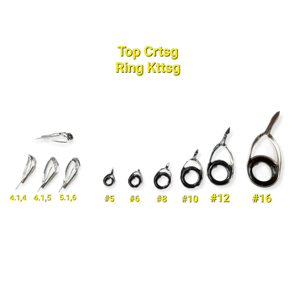 1pc Ring Guide Non Fuji Ktsg dan Crt Silver Frame / Cincin Joran
