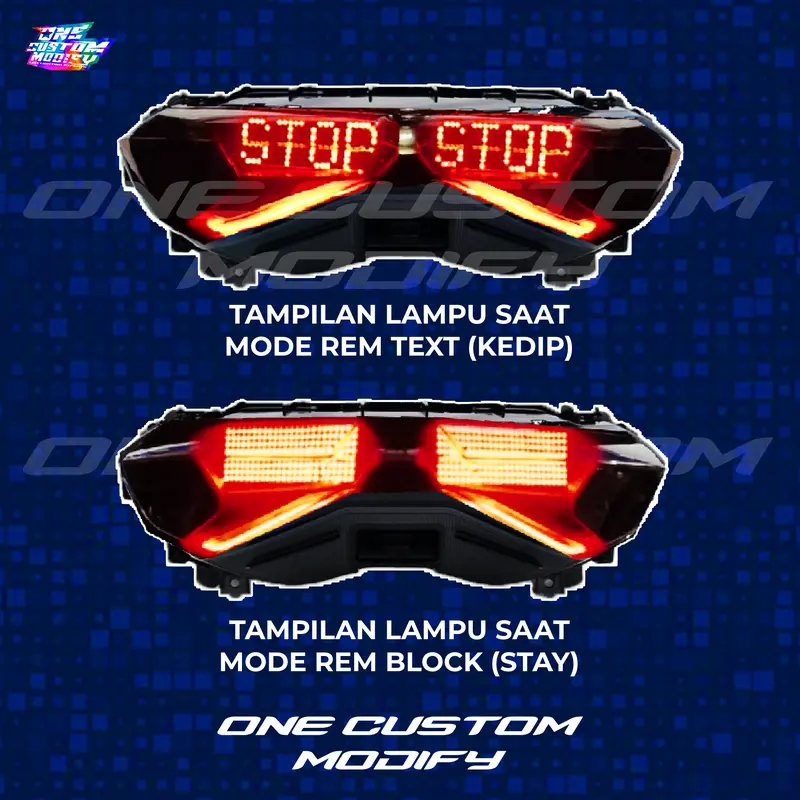 Stoplamp Running Text Animasi New Nmax 155 Lampu LED Rem Belakang Modifikasi Variasi Motor 1