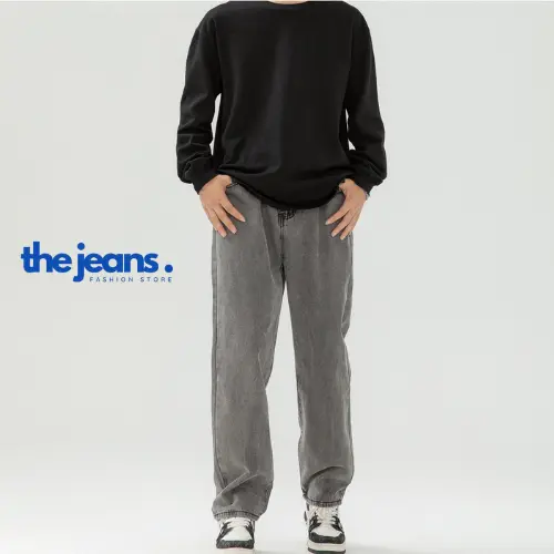 [Deal Mở Bán] Quần Jean Nam Baggy Ống Suông Chất Vải Dày Dặn 3 Màu T1 The Jeans - Thời trang nam - Chất liệu cotton Menswear Pants Có Túi 1