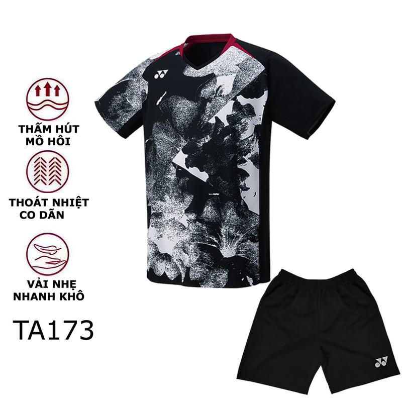 Áo Cầu lông, Bóng chuyền, Bóng bàn, chơi thể dục, thể thao 2024, có nhận in tên số logo (Mã TA173) • size m : 50 - 59kg chống mùi Unisex Thun