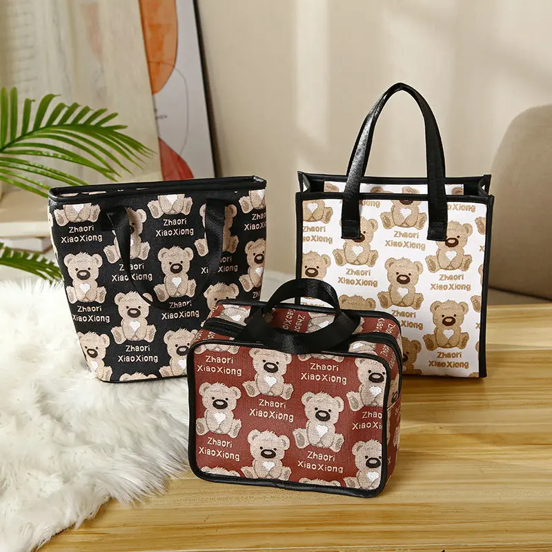 New Cosmetic Bag Portable Large Capacity Waterproof Cosmetics Storage Bag Travel Handbag Cartoon Wash Bag