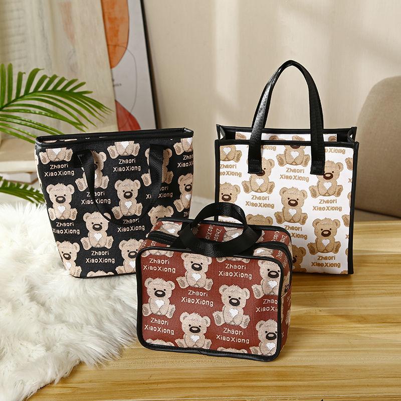 Product Introduction of New Cosmetic Bag Portable Large Capacity Waterproof Cosmetics Storage Bag Travel Handbag Cartoon Wash Bag 0