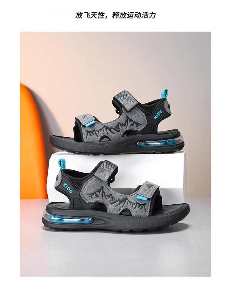 Product Introduction of Children's Sandals Boy's Beach Shoes Summer New Foreign Trade Sandals Boys Medium and Big Children Children's Sandals Soft Bottom Air Cushion 16