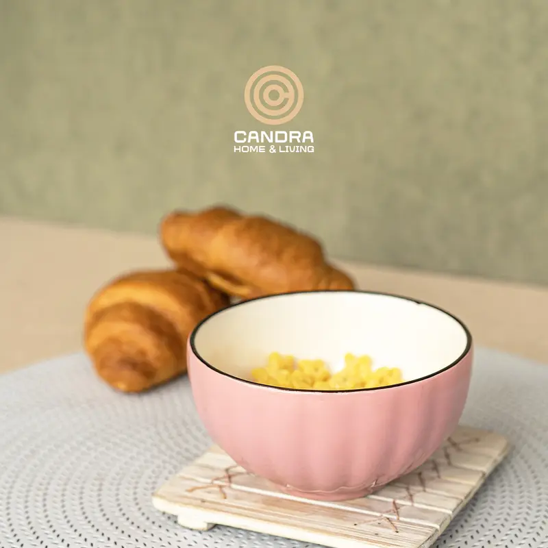 1 Pc Mangkok Keramik Model Labu / Pumpkin / Bowl Soup 4.5 inch - 11.5 cm 7